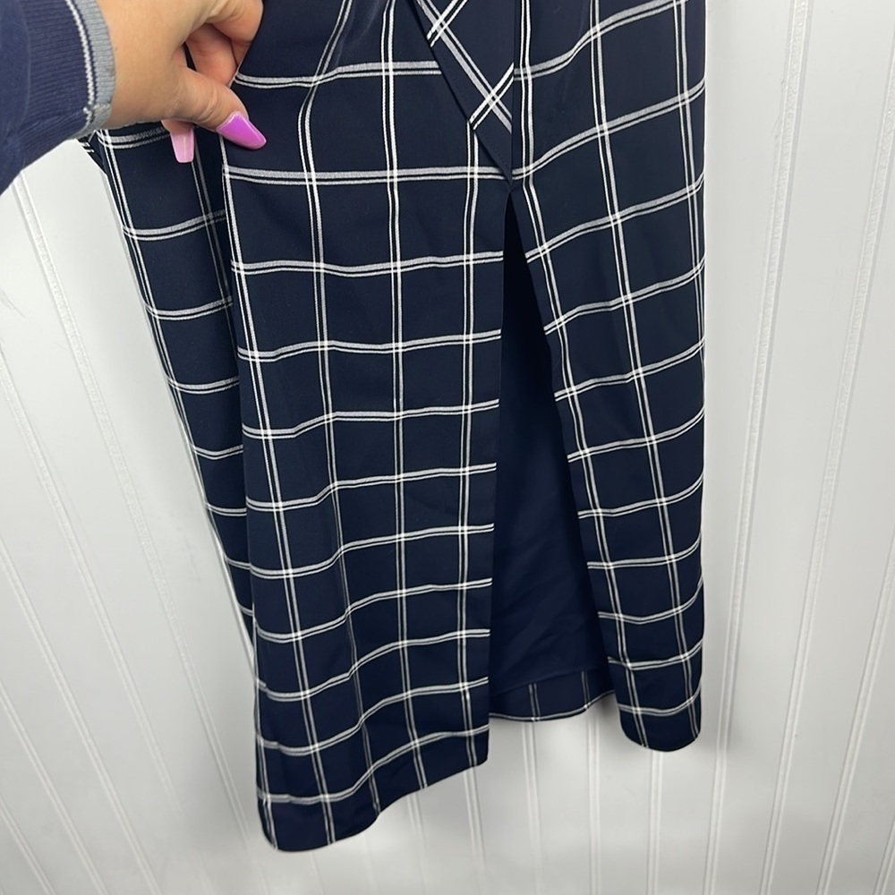 Elizabeth & James Black and White Plaid Ruffle Dress Women's Small - Picture 4 of 8